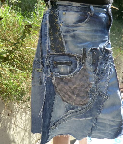 Rock upcycling JEANS PATCHWORK
